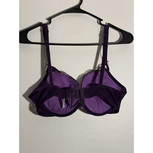 Adore Me 03818 Push Up Bra Padded Underwire Lace Womens 36C Purple - Picture 3 of 5